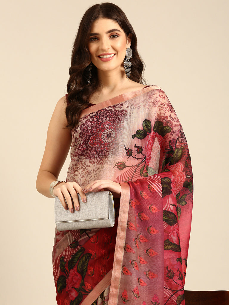 TRENDSETTER : Pink Chanderi Saree Chanderi Saree stylefables   