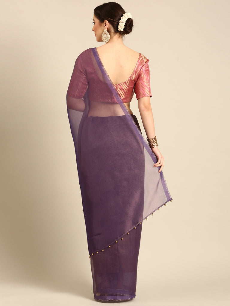 MADHURYA-PURPLE Tissue Zari Saree stylefables   