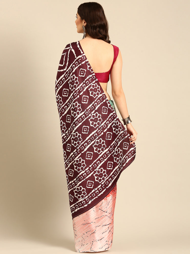 FUSION FEAST Satin Saree stylefables   