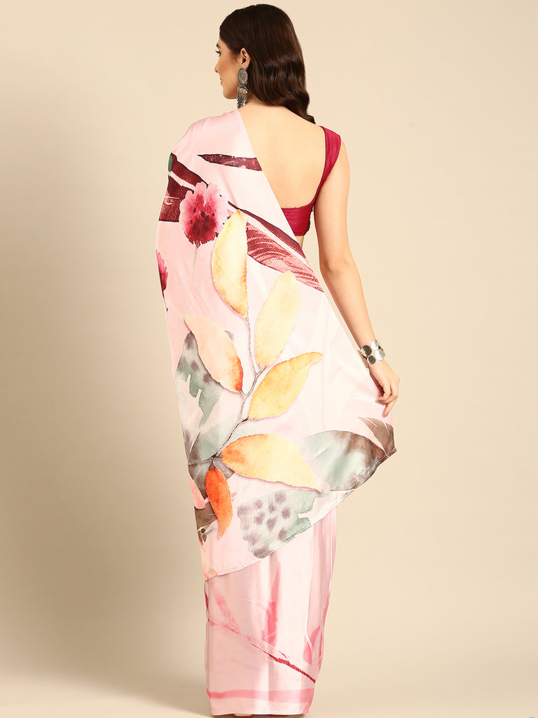 ADORABLE ABSTRACT Satin Saree stylefables   