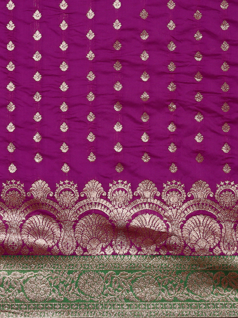 RUDRAMA: Violet Banarasi Silk Saree Silk Saree stylefables   