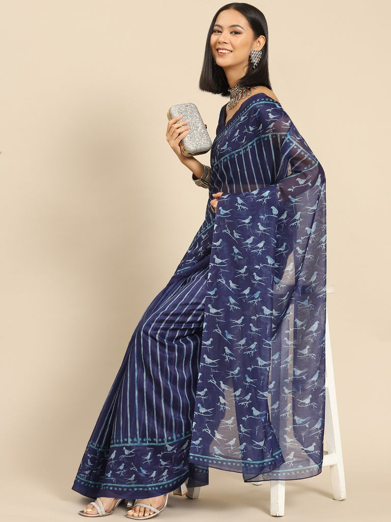 INDIGO DAILY Cotton Saree stylefables   