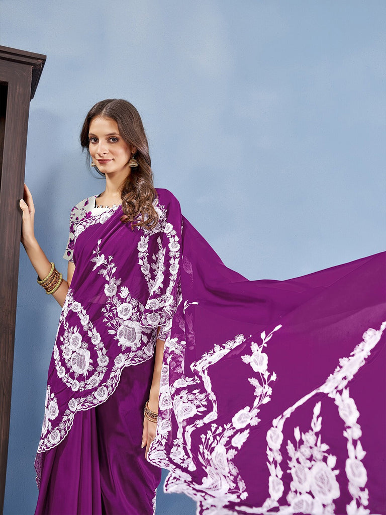 ELAN - MAGENTA Cotton Saree stylefables   