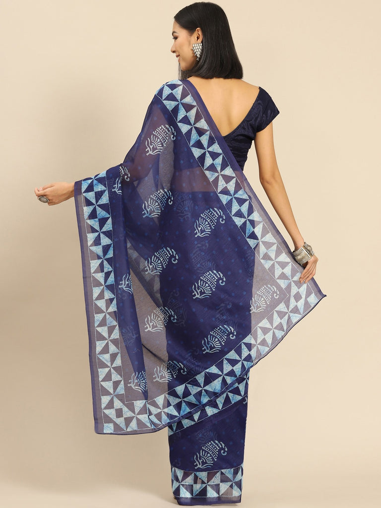 INDIGO VIBE Cotton Saree stylefables   