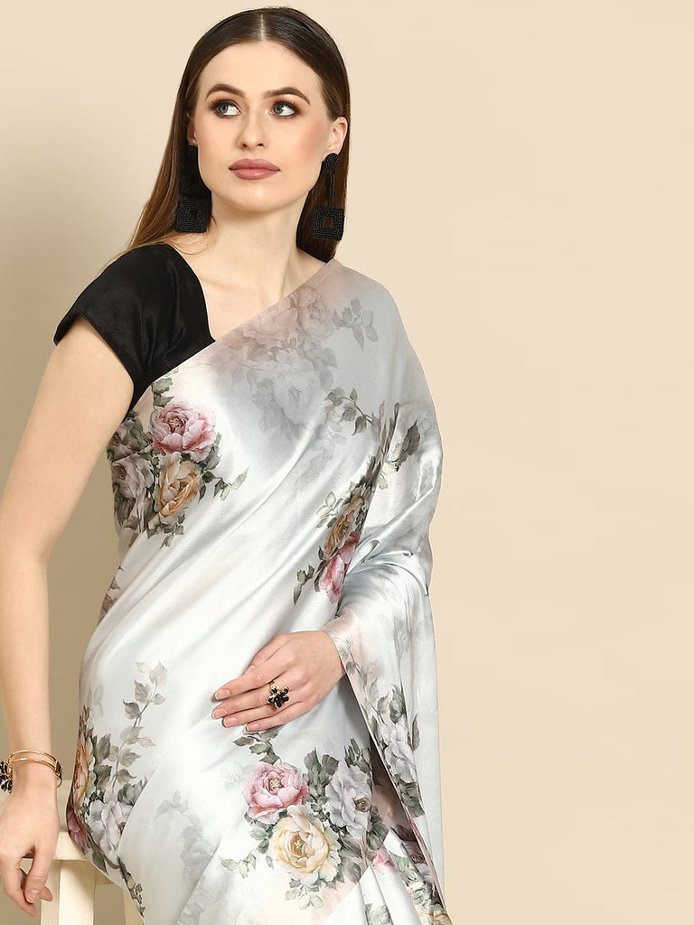 ROZAA Satin Saree stylefables   