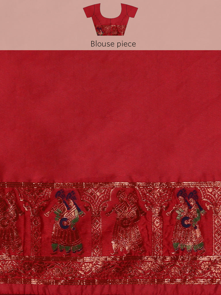 PADMINI: Red Banarasi Silk Saree Silk Saree stylefables   