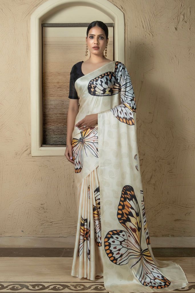 TIMELESS TREASURE Satin Saree stylefables   