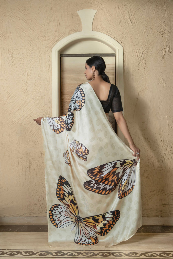 TIMELESS TREASURE Satin Saree stylefables   