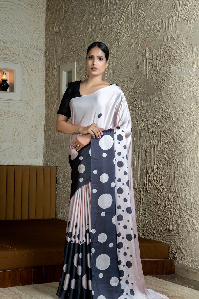 POLKA PASSION Satin Saree stylefables   