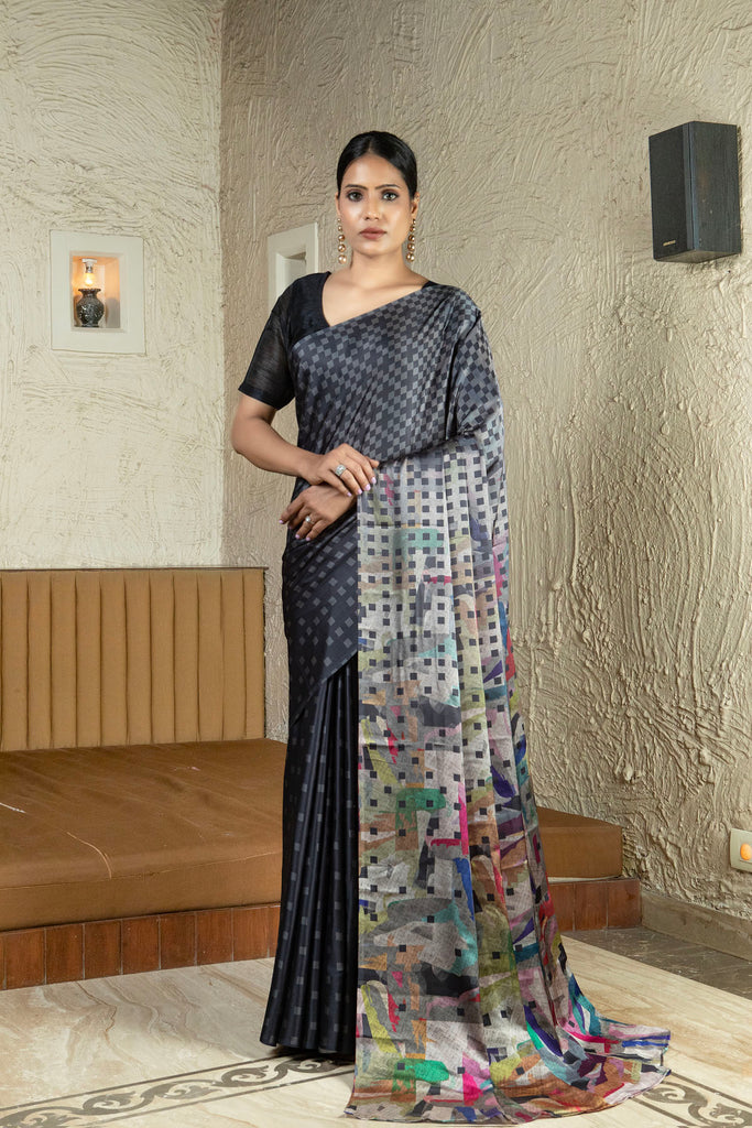 CHARISMATIC KUDI Satin Saree stylefables   