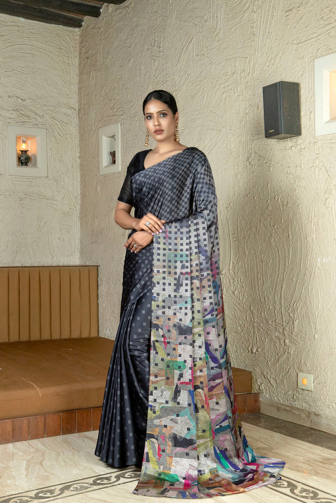 CHARISMATIC KUDI Satin Saree stylefables   