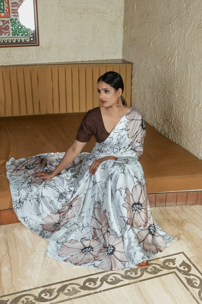 FILMY FUSION Satin Saree stylefables   