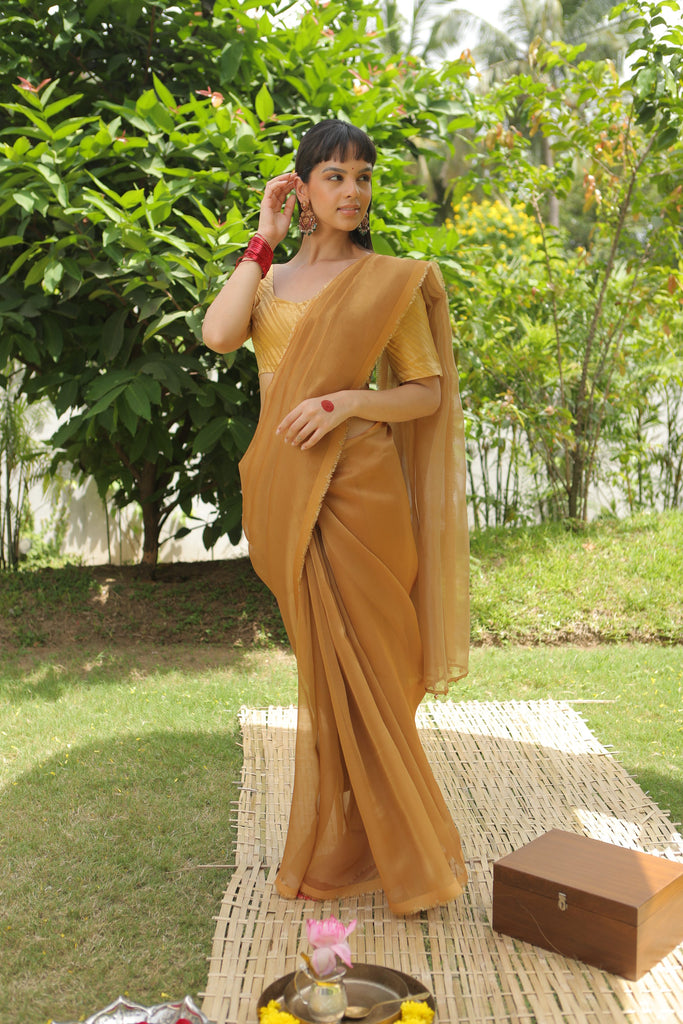 MADHURYA-GOLD Tissue Zari Saree stylefables   