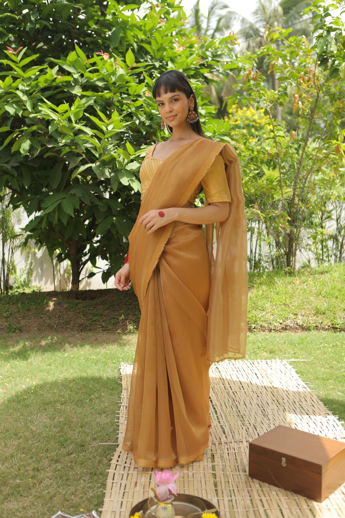 MADHURYA-GOLD Tissue Zari Saree stylefables   