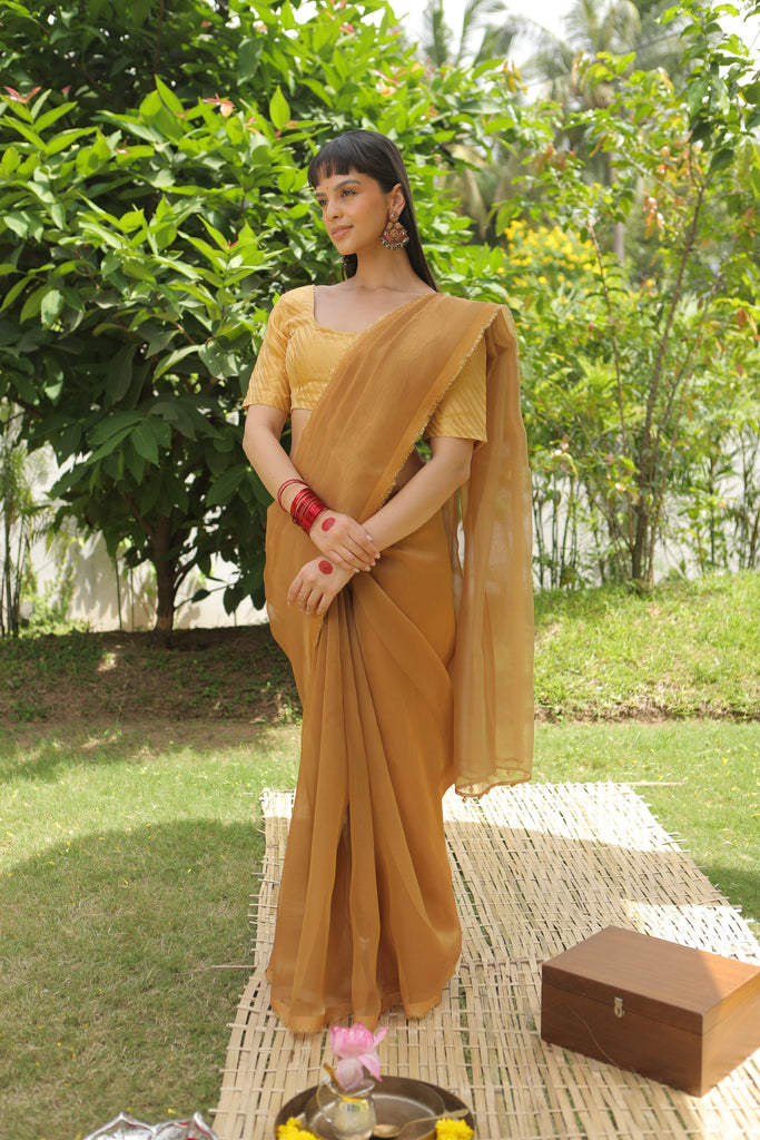 MADHURYA-GOLD Tissue Zari Saree stylefables   