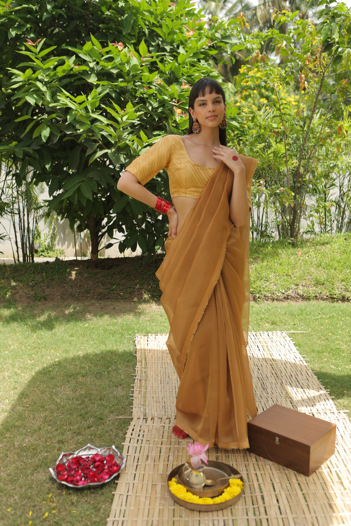 MADHURYA-GOLD Tissue Zari Saree stylefables   