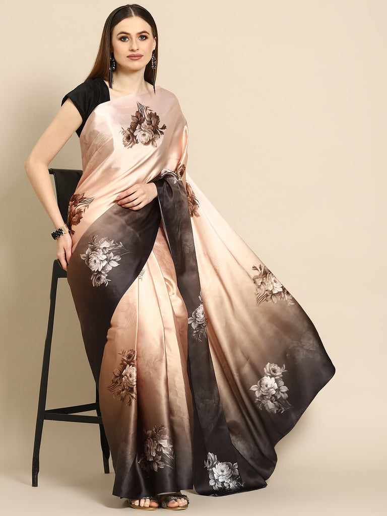 PRETTY PEARL Satin Saree stylefables   