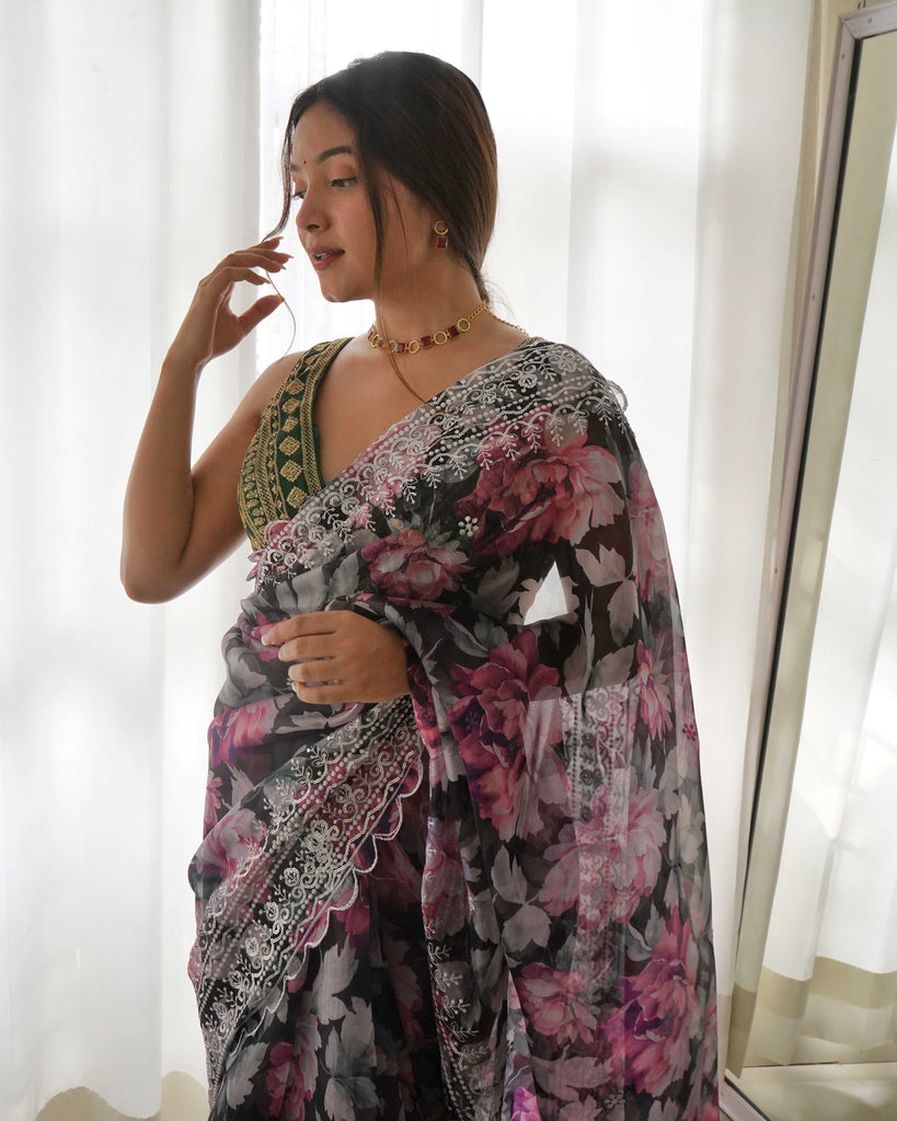 GRAZIA Organza Saree stylefables   