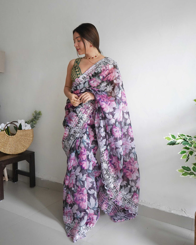 GRAZIA Organza Saree stylefables   