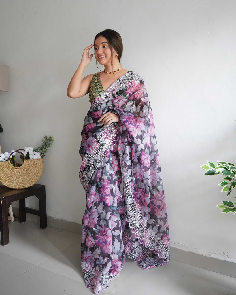 GRAZIA Organza Saree stylefables   