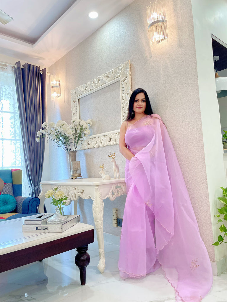 GULAAL Organza Saree stylefables   