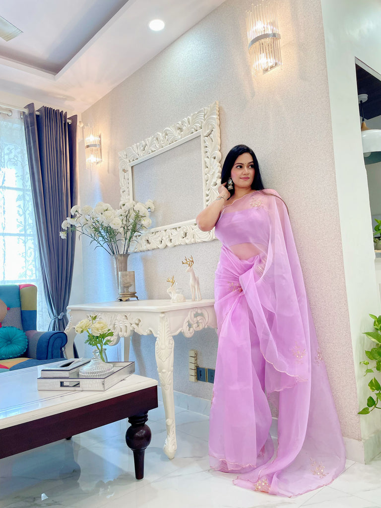 GULAAL Organza Saree stylefables   