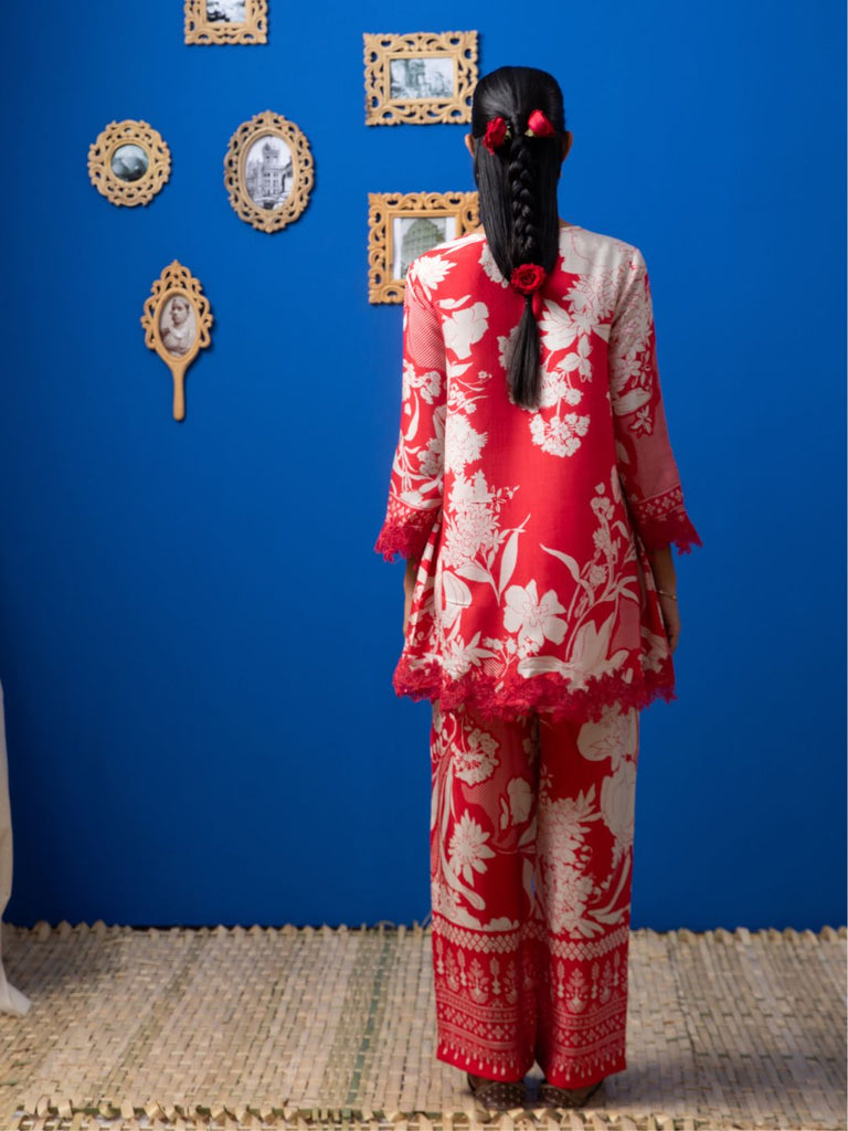 Carolina - Red Kurta Set Kurta Set stylefables