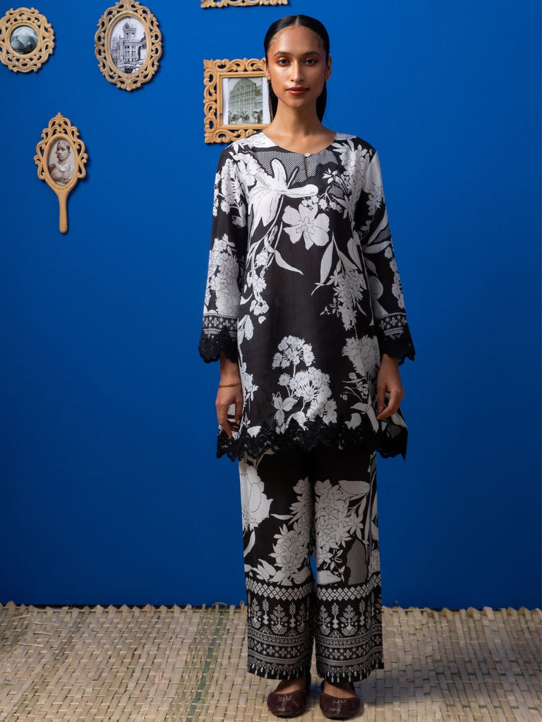 Carolina - Black Kurta Set Kurta Set stylefables