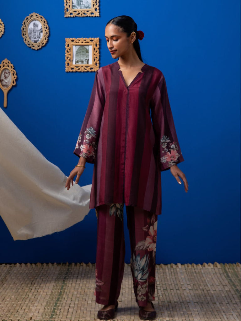 Madeliene - Maroon Kurta Set Kurta Set stylefables