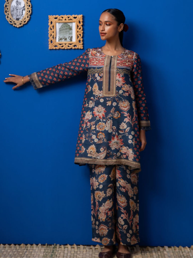 Sofia - Navy Kurta Set Kurta Set stylefables