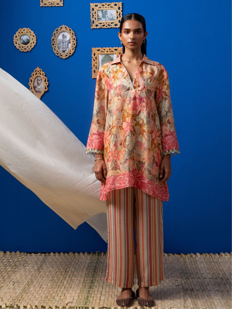 Silvia - Peach Kurta Set Kurta Set stylefables