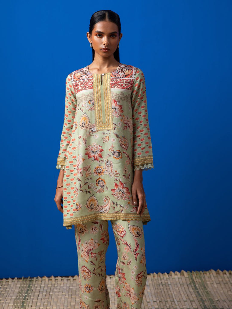 Sofia - Light Green Kurta Set Kurta Set stylefables