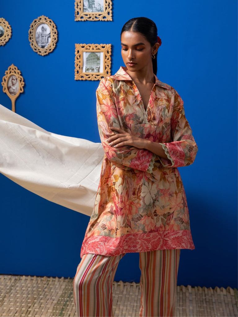 Silvia - Peach Kurta Set Kurta Set stylefables