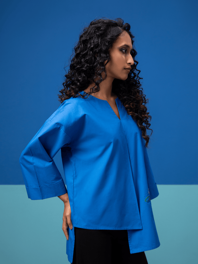 Whimsy- Blue Shirt Shirts stylefables