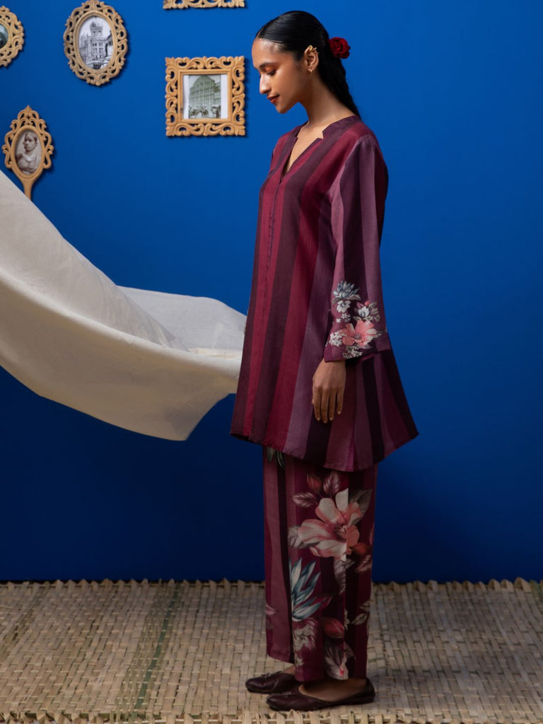 Madeliene - Maroon Kurta Set Kurta Set stylefables