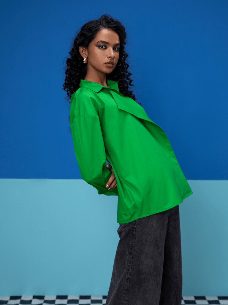 Vivid - Green Shirt Shirts stylefables