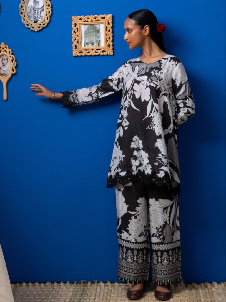 Carolina - Black Kurta Set Kurta Set stylefables