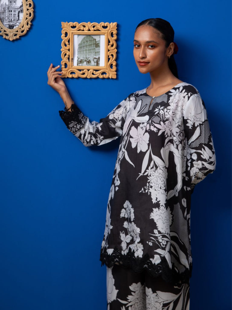 Carolina - Black Kurta Set Kurta Set stylefables