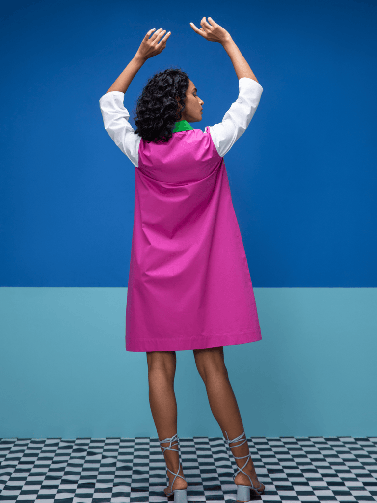 Ecru- Pink Dress Dress stylefables