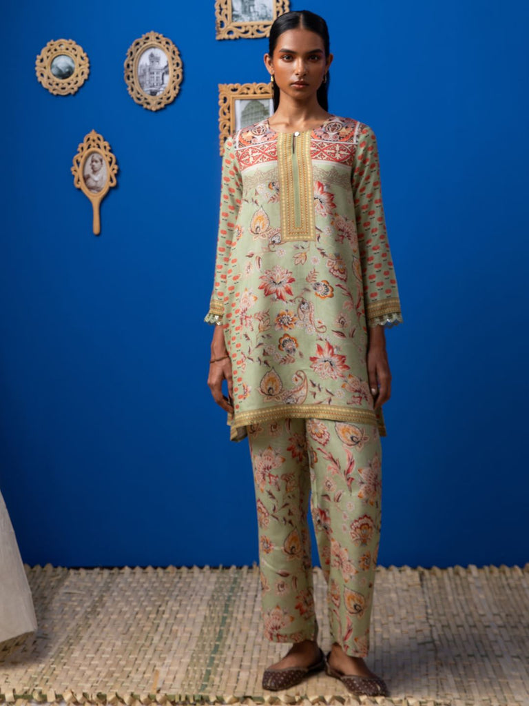 Sofia - Light Green Kurta Set Kurta Set stylefables