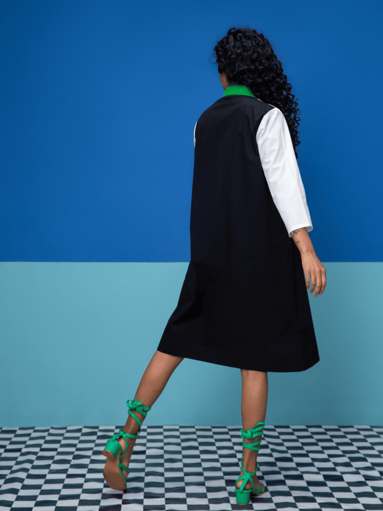 Ecru- Black Dress Pop Edit stylefables