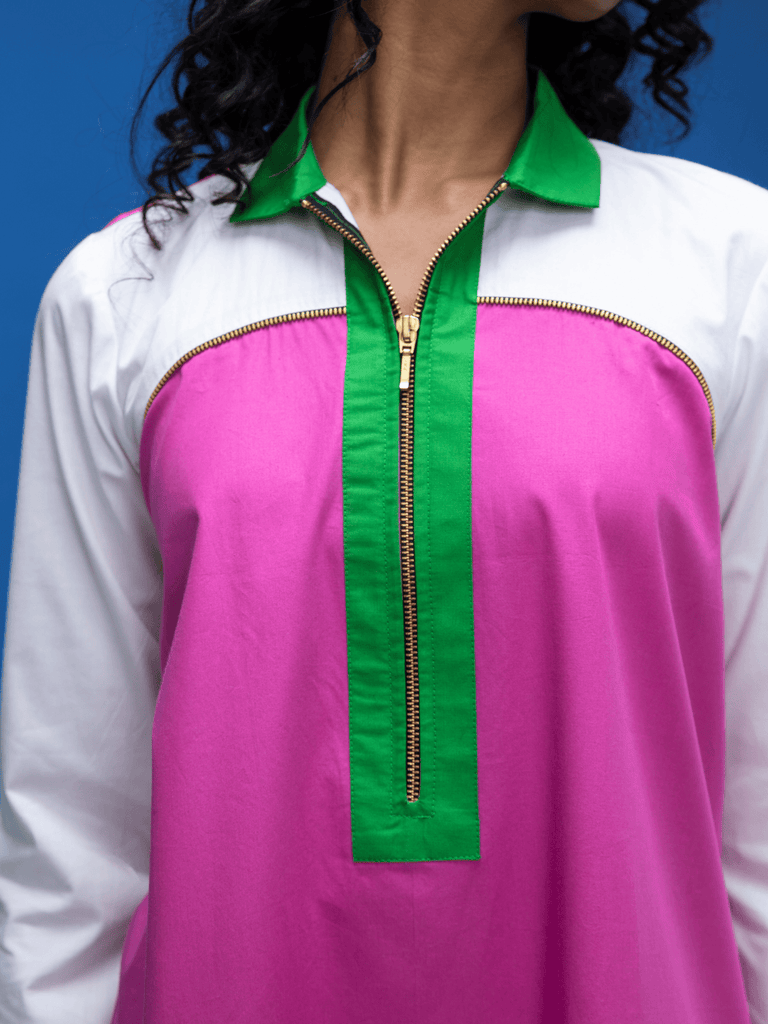 Ecru- Pink Dress Dress stylefables