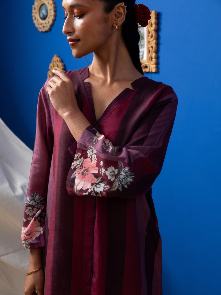 Madeliene - Maroon Kurta Set Kurta Set stylefables