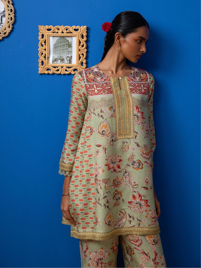 Sofia - Light Green Kurta Set Kurta Set stylefables