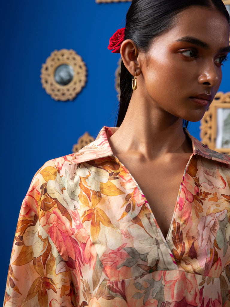 Silvia - Peach Kurta Set Kurta Set stylefables