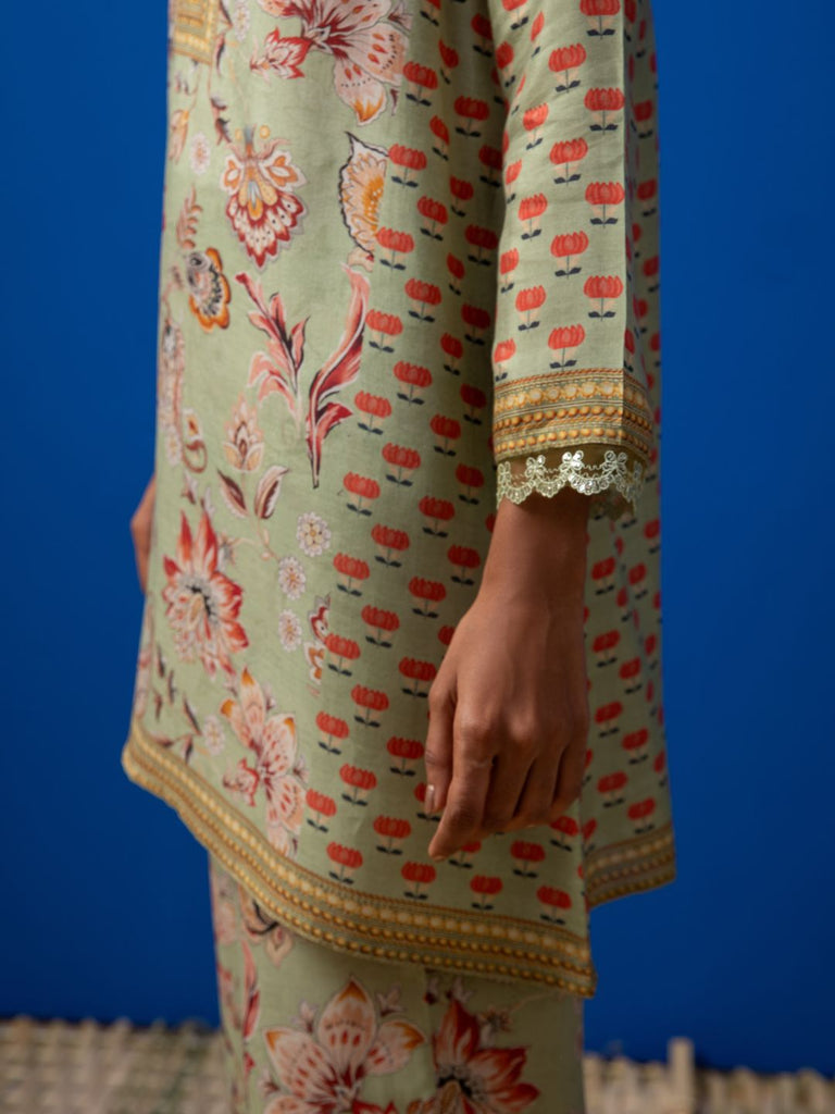 Sofia - Light Green Kurta Set Kurta Set stylefables