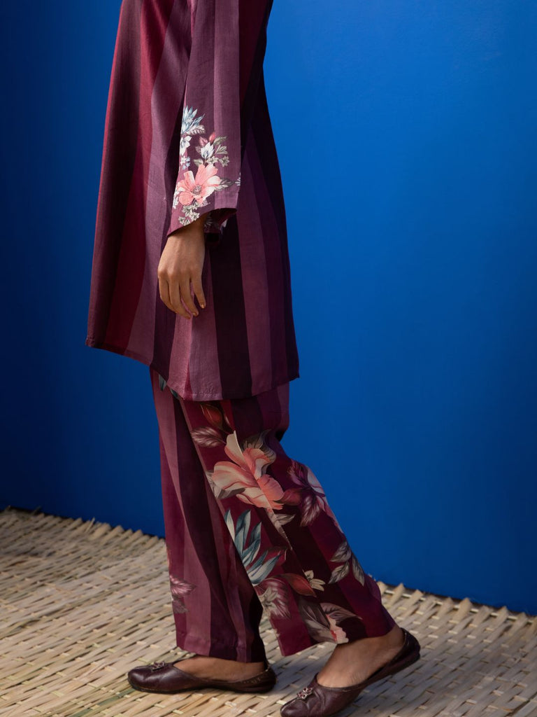 Madeliene - Maroon Kurta Set Kurta Set stylefables