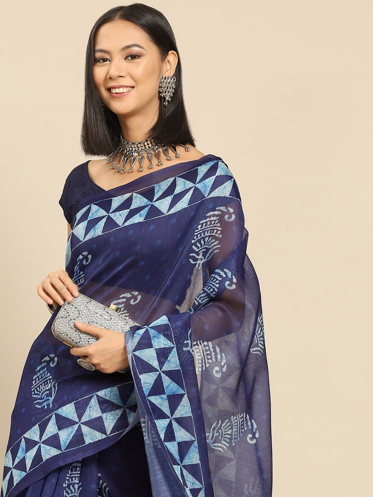 INDIGO VIBE Cotton Saree stylefables   