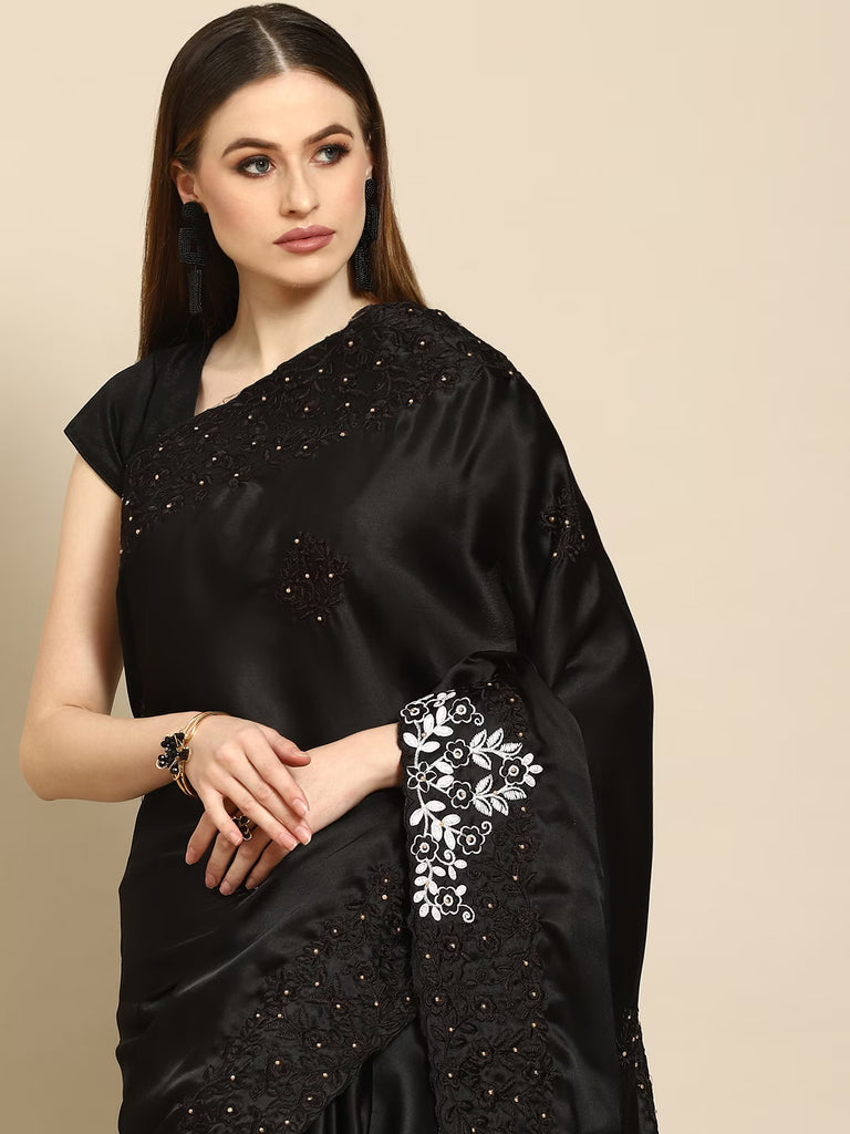 GLITZ Satin Saree stylefables   