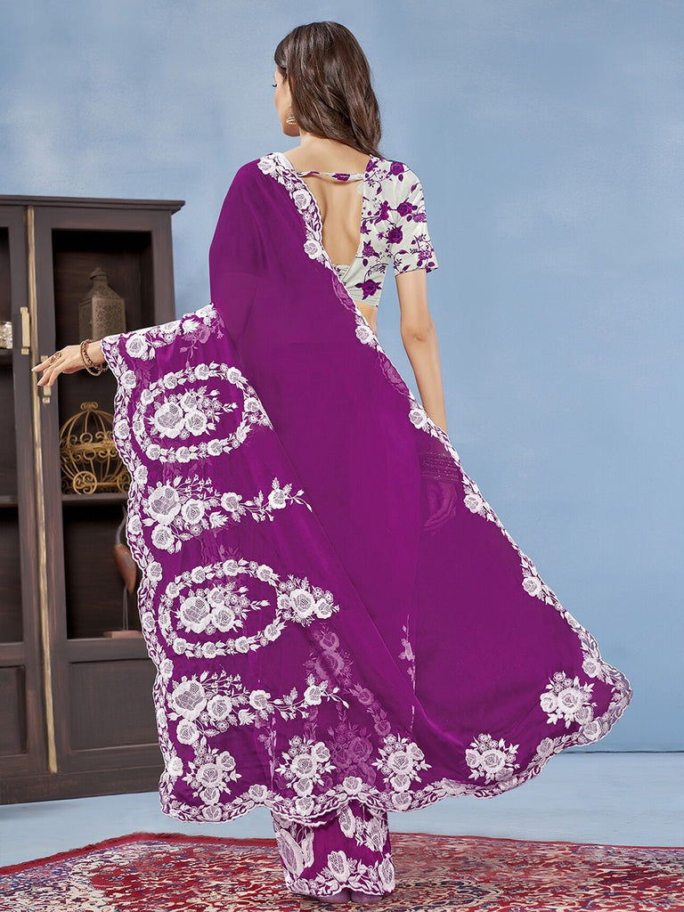 ELAN - MAGENTA Cotton Saree stylefables   